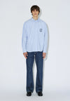 Dr. Denim Wes Shirt Hemd Gestreift Herren Hellblau