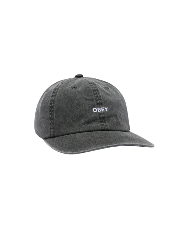 Obey Pigment Black Bold 6 Panel Strapback Cap Unisex schwarz