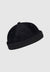 Cleptomanicx Brimless Cord Cap in Schwarz – Vorderansicht