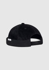 Cleptomanicx Brimless Cord Cap in Schwarz – Rückansicht