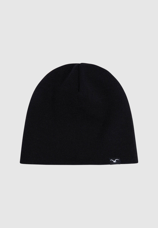 Cleptomanicx Fine Black Beanie Unisex schwarz