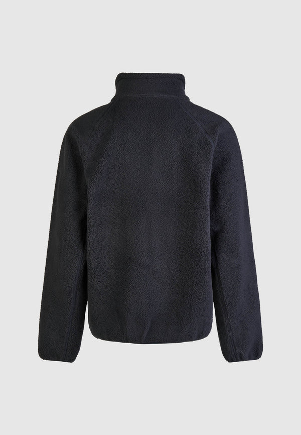 Cleptomanicx Flaneur Teddyfleecejacke Blue Graphite – Ansicht 2