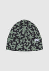 Cleptomanicx Oh Shit Blue Graphite Beanie Unisex blaugrau gemustert