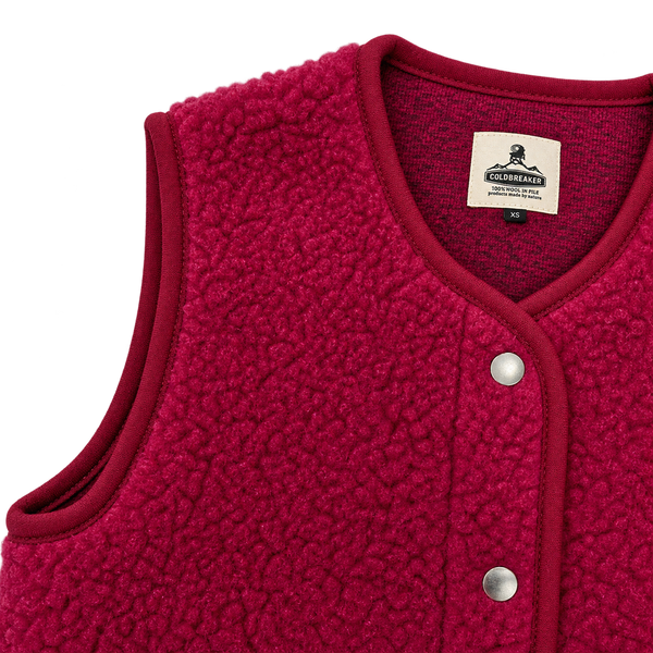 Coldbreaker TYB Beet Wollweste bordeaux unisex