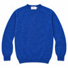 Harley of Scotland Brushed Wool Pullover Herren Saphirblau
