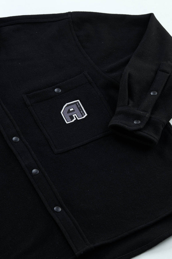 Arniko JP Overshirt Black Unisex Wollmix schwarz