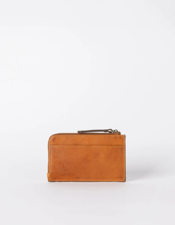 O MY BAG Lola Coin Purse Cognac Classic Leather Geldbörse braun