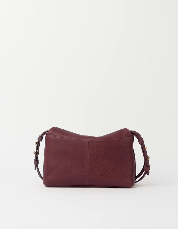 O MY BAG Sienna Mini Dark Cherry Soft Grain Leather Handtasche Leder kirschrot