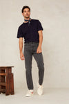Kings Of Indigo Jerrick Holo Grey Worn 5 Pocket Jeans Herren grau