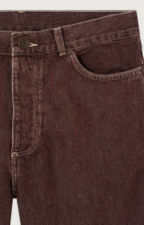 American Vintage Oshow Ballon Stone Raisin Jeans Herren dunkelrot