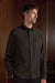 About Companions Simon Black Olive Eco Flannel Shirt Hemd Herren olivgrün
