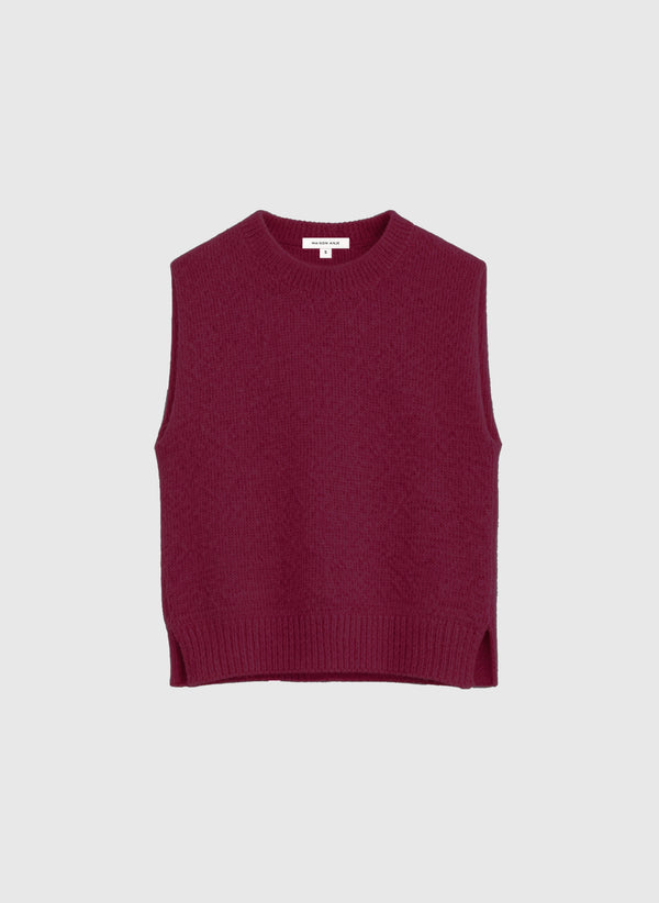 Maison Anje Blissy Strickpullunder Mohair Grenat Damen rot