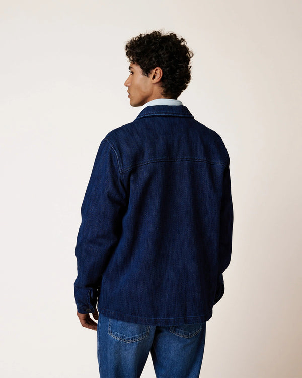 Faguo Lorge Denim Jacke Blau Herren Bio-Baumwolle blau
