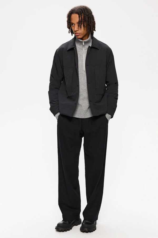 Elvine Bernt Black Nylon Stretch Jacke Herren schwarz
