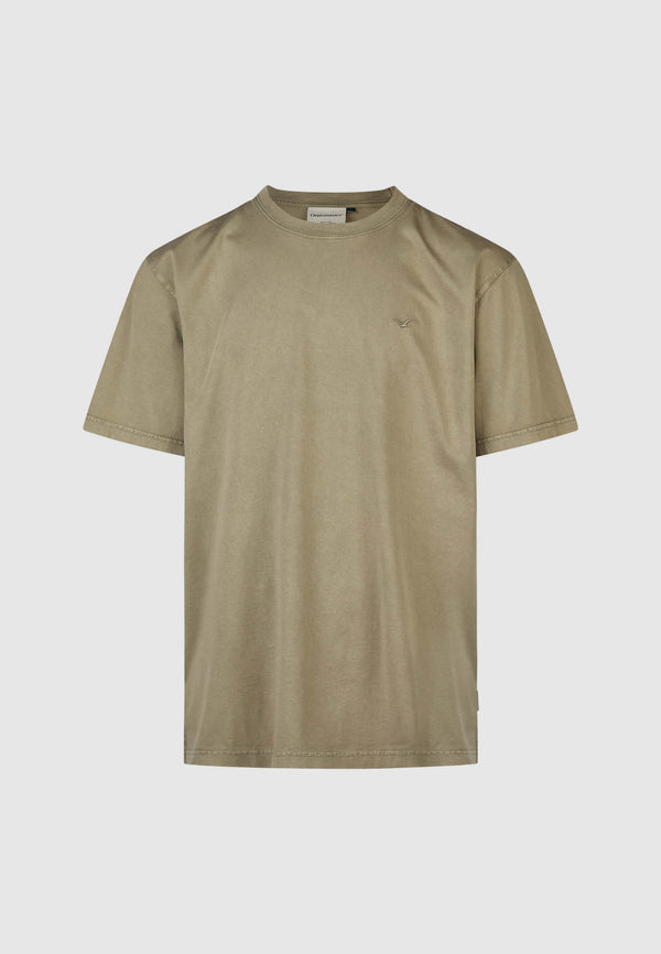 Cleptomanicx Tea Leaf Ligull Washed Boxy Tee T-Shirt Herren gewaschenes grün