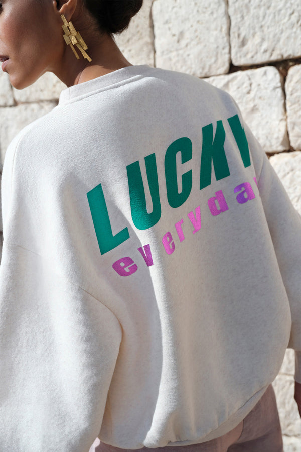 By-Bar Bibi Melange Lucky Everyday Sweater Damen Pullover hellcreme