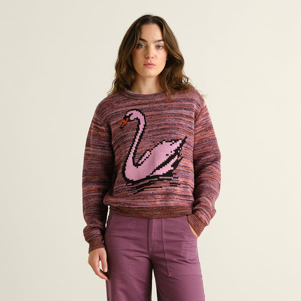 Dedicated Arendal TY Swan Multi Color Damen Strickpullover rost multi