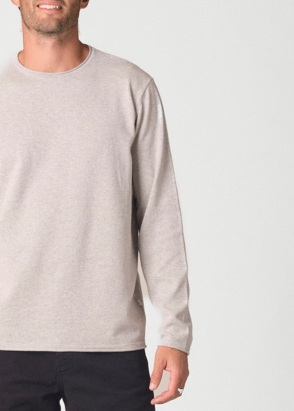 Klitmøller Noah Knit Cream Melange Strickpullover Herren creme