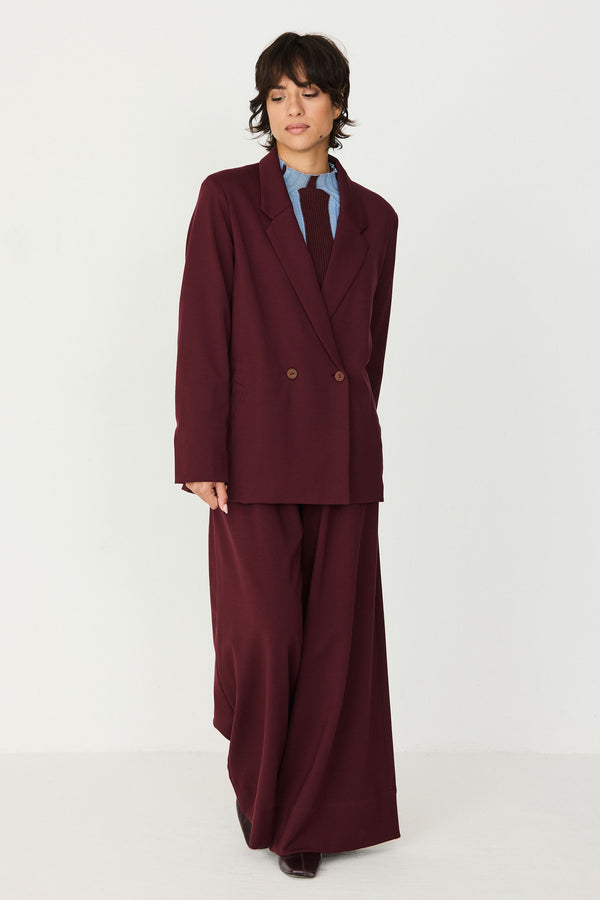 SKFK Nia Trouser Damen Palazzo Tencel Hose braun