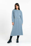 Suite13Lab Ferro Skirt Blue Gray Damen Midirock Lyocell graublau