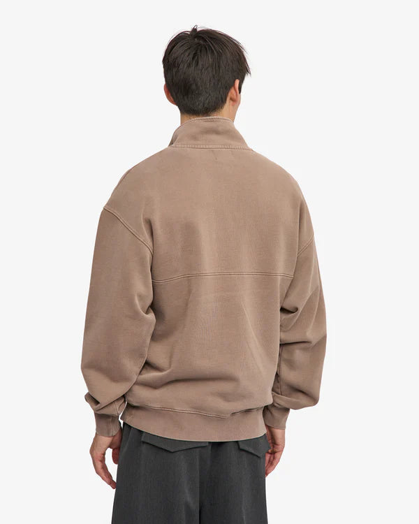 Colorful Standard Organic Quarter Zip Unisex Faded Khaki
