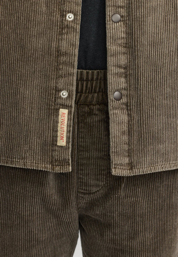 Revolution Worker Overshirt Brown Hemd Herren braun