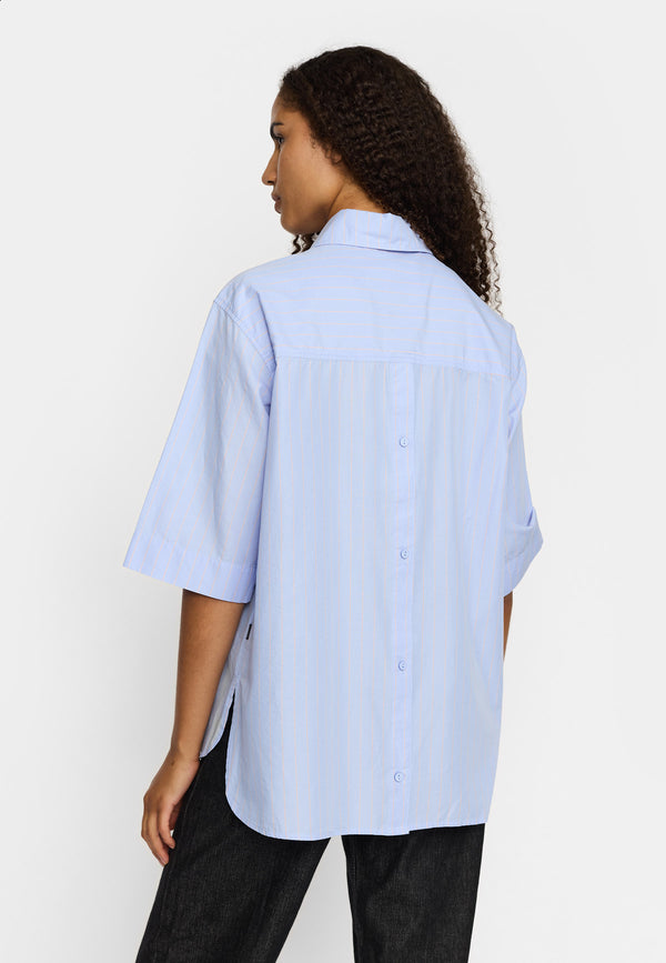 Selfhood Shirt Shortsleeve Kurzarm Hemd Damen hellblau