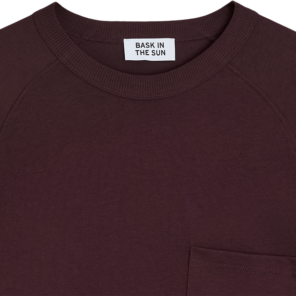 Bask in the Sun Bixintxo Tee Wine Herren Pullover Bio Baumwolle rot