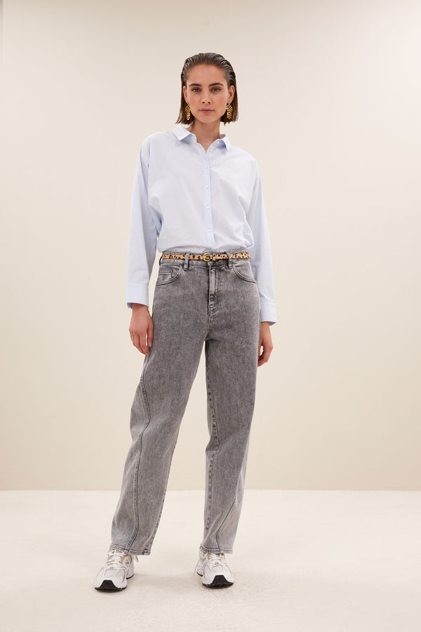 By-Bar Julie Leopard Belt Damen Gürtel Leder braun