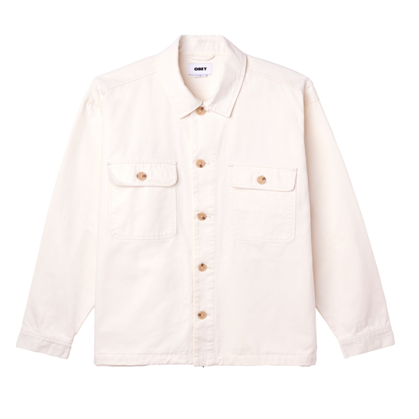 Obey Afternoon Shirt Jacket unisex Twill Jacke natural white