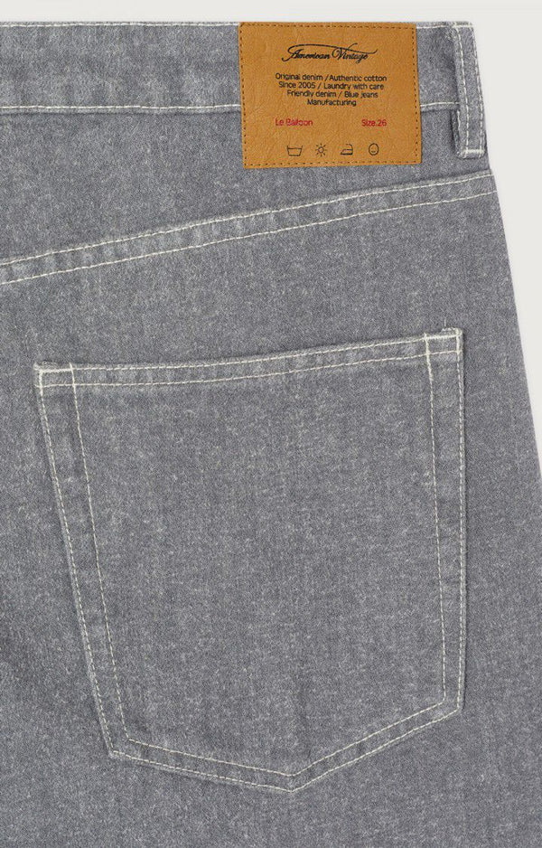 American Vintage Nafow Brushed Grey Balloon Jeans Herren grau