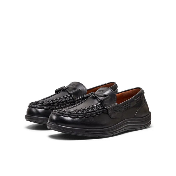 KEEN UNEEK Loafer Nocturnal Black Leder Schuhe Herren schwarz