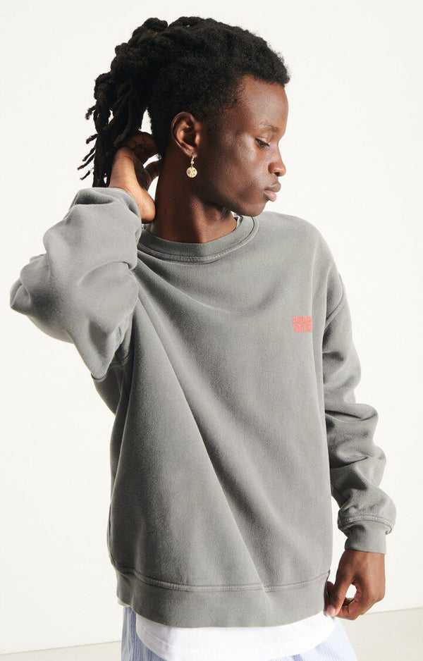 American Vintage Plizzy Sweatshirt Herren grau – Produktansicht 1