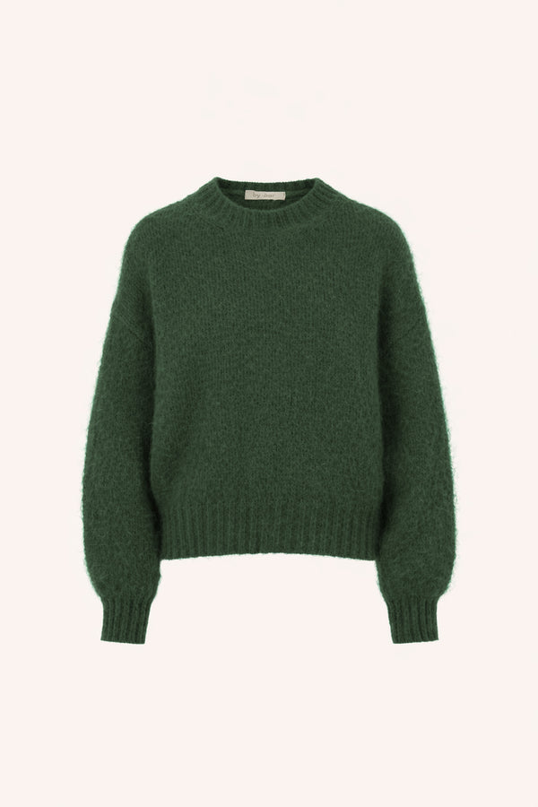 By-Bar Sonny Frosted Olive Mohair Pullover Damen grün