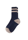 Klitmøller Striped Merino Socks navy-sand