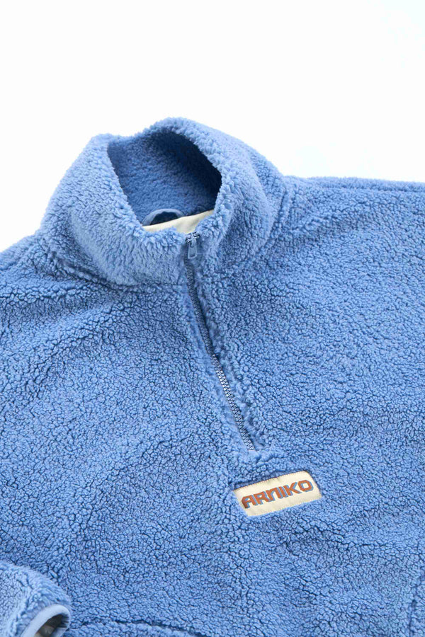 Arniko Moha Half Zip Fleecejacke Ice Blue Unisex Recycelt blau