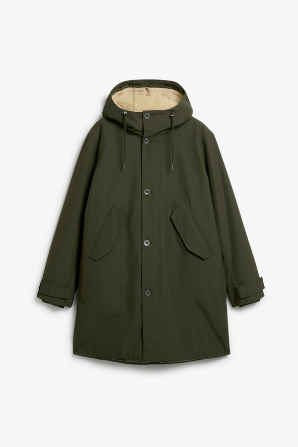 Elvine Figge Parka Dark Moss Herren Winterjacke Wasserfest grün