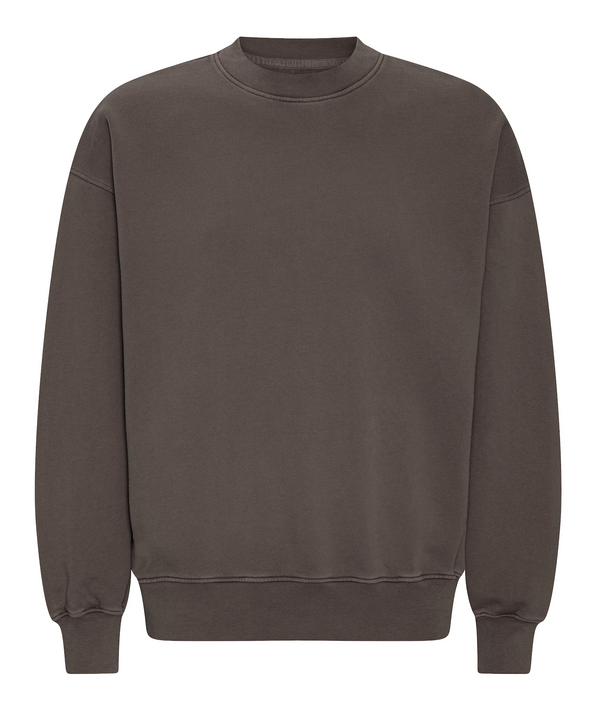 Colorful Standard Faded Mud Oversized Crew Sweatshirt Unisex olivbraun