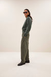 By-Bar Sonny Frosted Olive Mohair Pullover Damen grün