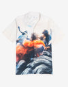 Olow Aloha Riot Off-White Shirt Kurzarm Hemd Herren creme