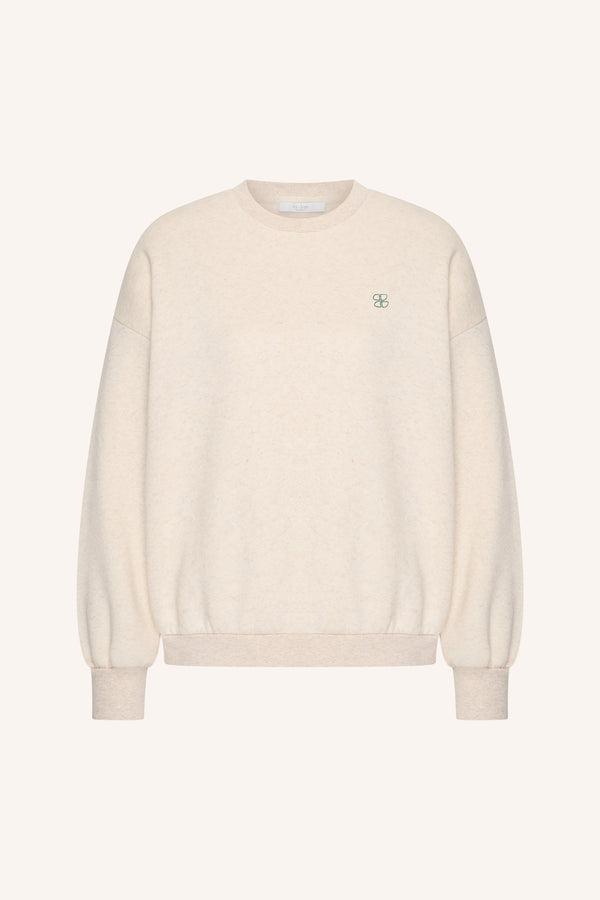 By-Bar Bibi Melange Lucky Everyday Sweater Damen Pullover hellcreme