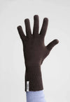 MELA Unisex Strick Handschuhe RISHI Dunkelbraun