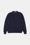 Edmmond Studios Wool Polo Navy – Vorderansicht