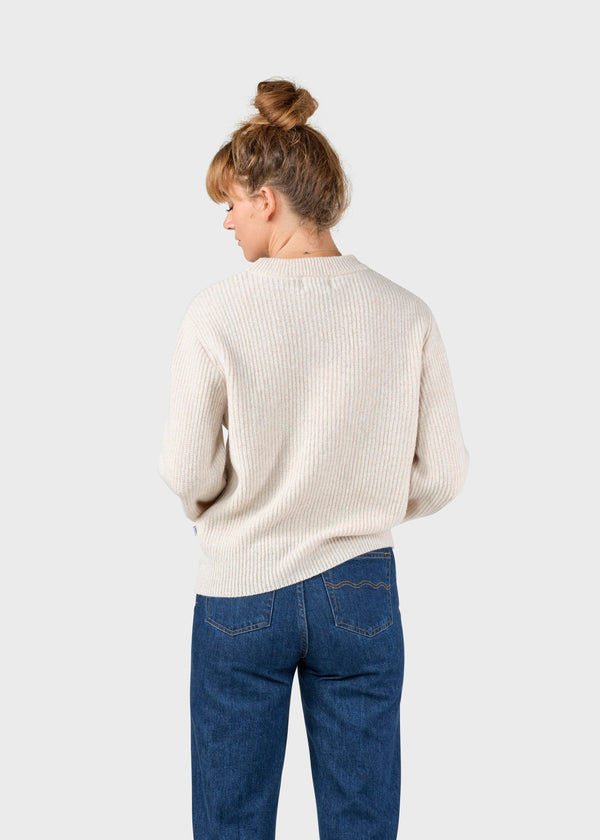 Klitmøller Pastel sand Strickpullover Gerda Damen creme