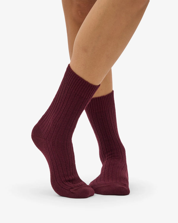 Colorful Standard Merino Wool Blend Socke - Oxblood Red