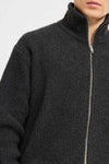 Elvine Joakim Dark Grey Melange Herren Strickjacke – Produktansicht 4