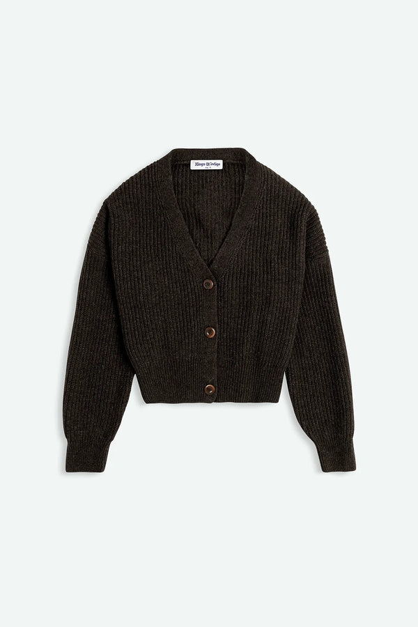 Kings of Indigo Decima Chocolate Brown Cardigan Damen braun
