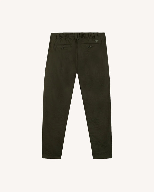 Faguo Landais Wide Leg Hose Khaki Herren Bio-Baumwolle grün