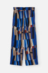 Suite 13 Makah Pants Move Print Viscose Damen Wide Leg Hose blau multi
