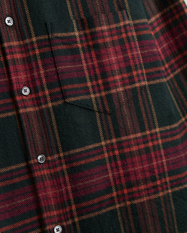 Portuguese Flannel Bravio Checkered Flannel Shirt Herren Hemd kariert rot